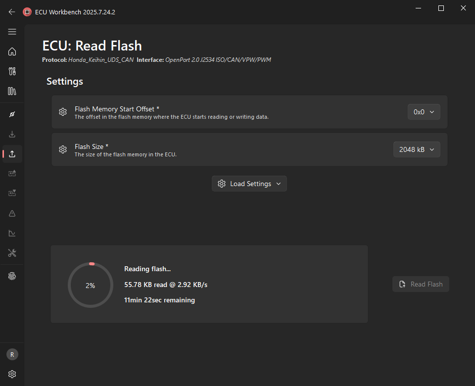 ECUwb Read Flash