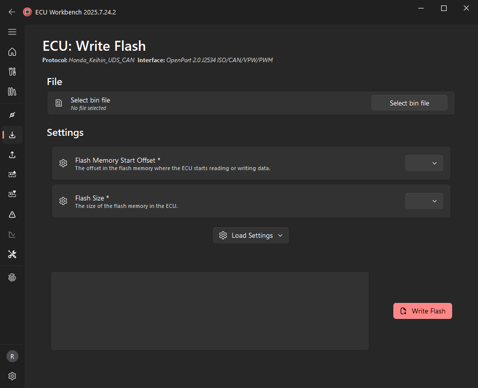 ECUwb Write Flash